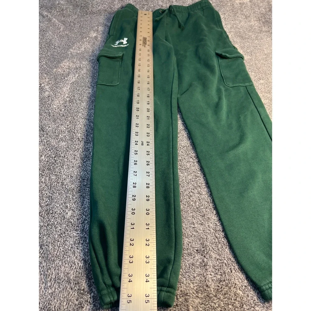 Under Armour Kids Rival Fleece Cargo Sweatpants Green Joggers YLG Large
